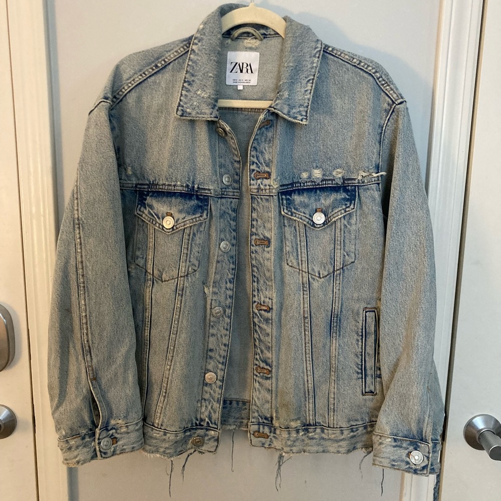 Zara oversized jean jacket